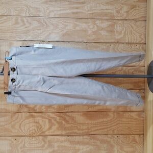 Calvin Klein NEW Khaki Beige Linen Blend Trouser Pants Size 14